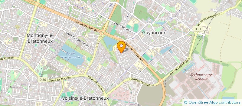 localisation de l'entreprise MONSIEUR CLEMENT KUNAKEY GARDEUX  GUYANCOURT