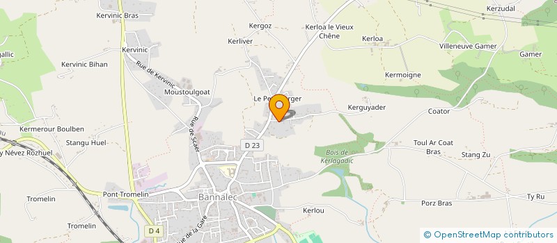 localisation de l'entreprise MONSIEUR CLEMENT LE ROY  PONT AVEN