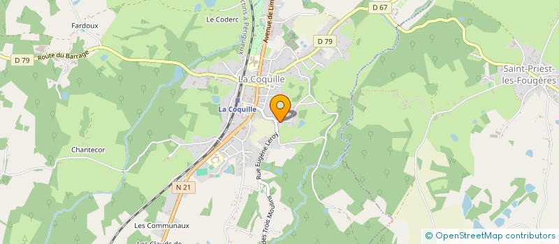 localisation de l'entreprise MONSIEUR CLEMENT LECOMPTE  LA COQUILLE