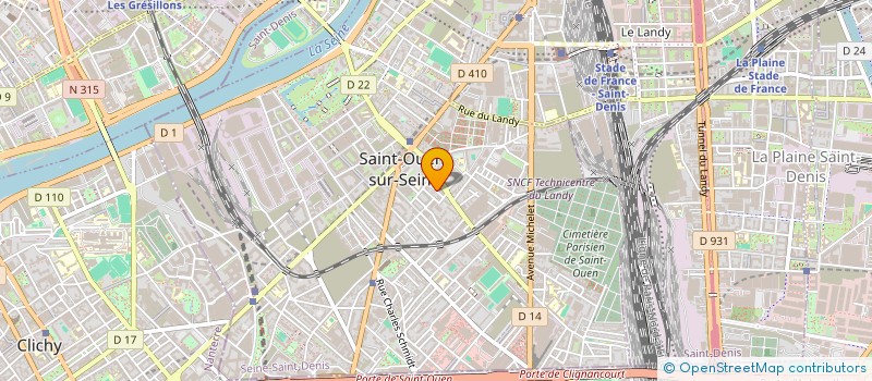 localisation de l'entreprise MONSIEUR CLEMENT LEMAITRE à SAINT-OUEN-SUR-SEINE