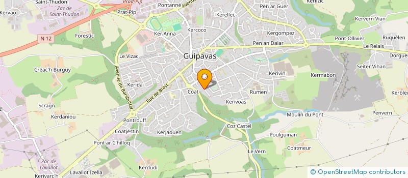 localisation de l'entreprise MONSIEUR CLEMENT LEON  GUIPAVAS