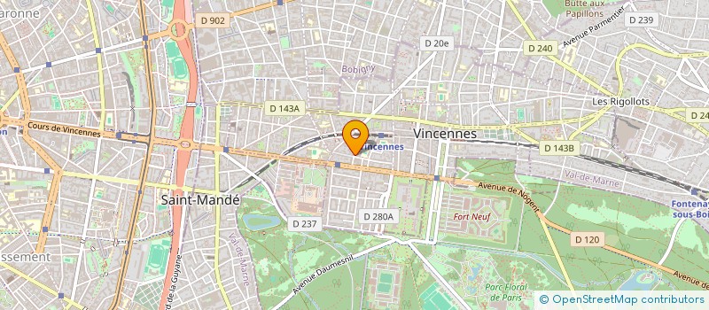 localisation de l'entreprise MONSIEUR CLEMENT MALHERBE à VINCENNES