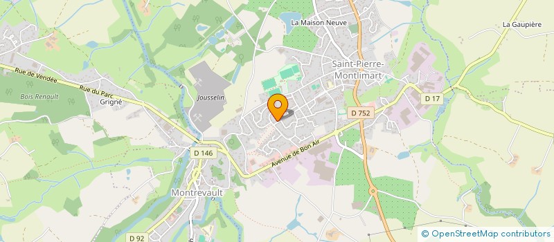 localisation de l'entreprise MONSIEUR CLEMENT MARTEAU à MONTREVAULT-SUR-EVRE