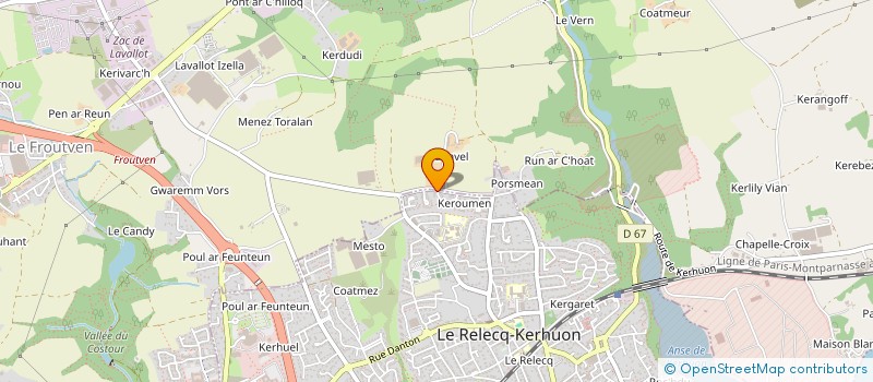 localisation de l'entreprise MONSIEUR CLEMENT MONVOISIN  LE RELECQ-KERHUON