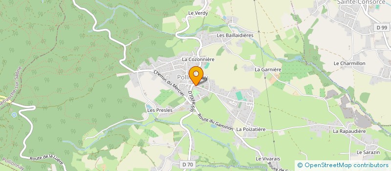 localisation de l'entreprise MONSIEUR CLEMENT NAUDON à POLLIONNAY