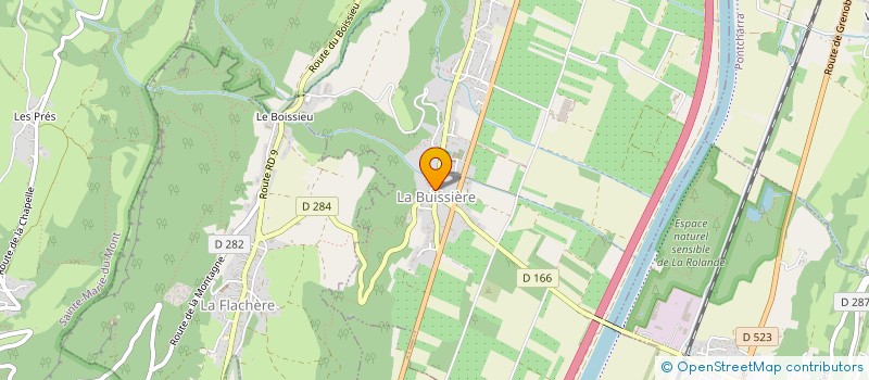 localisation de l'entreprise MONSIEUR CLEMENT NICOUD  LA BUISSIERE