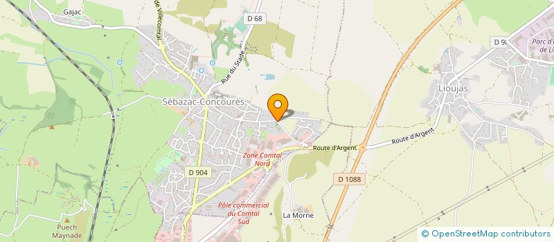 localisation de l'entreprise MONSIEUR CLEMENT PAGES  SEBAZAC-CONCOURES