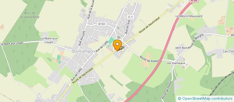 localisation de l'entreprise MONSIEUR CLEMENT PHILIPPE  QUINCAMPOIX