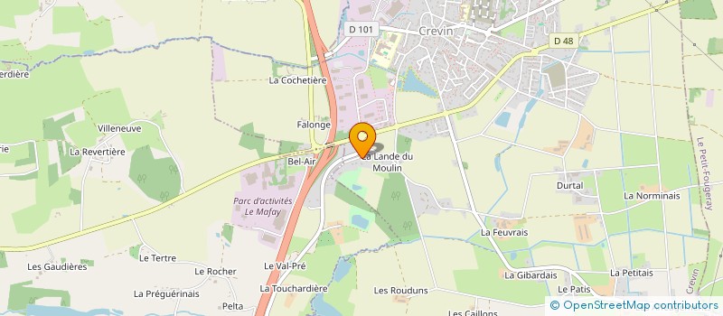 localisation de l'entreprise MONSIEUR CLEMENT RICHEUX à CREVIN