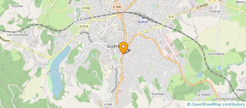 localisation de l'entreprise MONSIEUR CLEMENT ROUGERON à GUERET