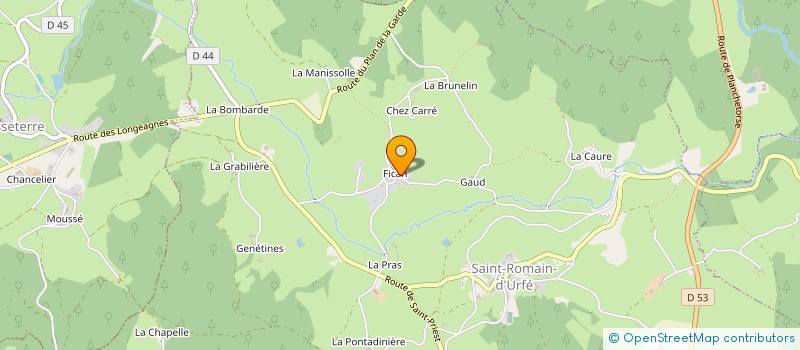 localisation de l'entreprise MONSIEUR CLEMENT SASTRE  SAINT ROMAIN D'URFE