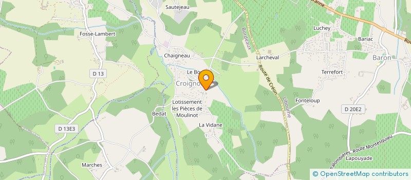 localisation de l'entreprise MONSIEUR CLEMENT SERRET  CROIGNON