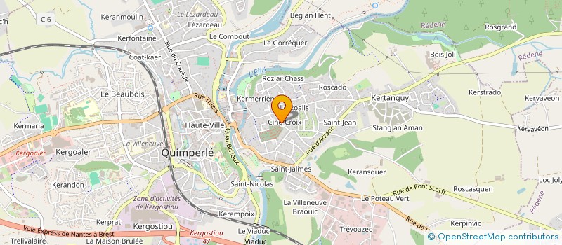 localisation de l'entreprise MONSIEUR CLEMENT THOMAS  QUIMPERLE