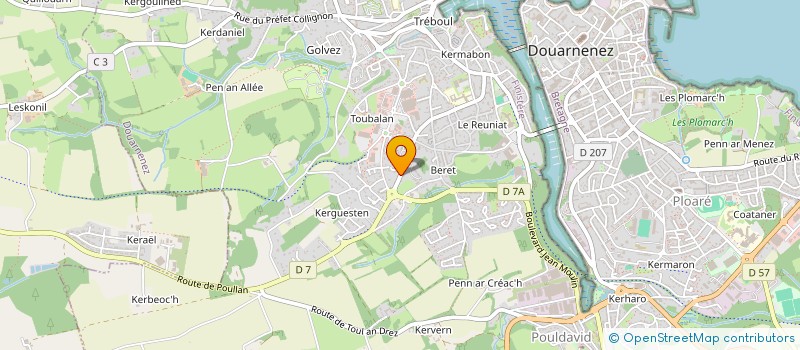 localisation de l'entreprise MONSIEUR CLET LE BOURDON-CUCCIA à DOUARNENEZ