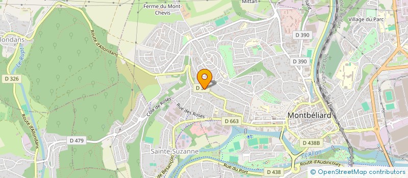 localisation de l'entreprise MONSIEUR CLODOMIR SABAS à MONTBELIARD