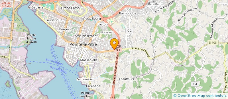 localisation de l'entreprise MONSIEUR CLOTAIRE PIERRE  LES ABYMES