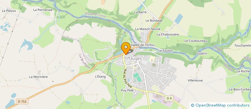 localisation de l'entreprise MONSIEUR CODJO TINHAN  TIFFAUGES