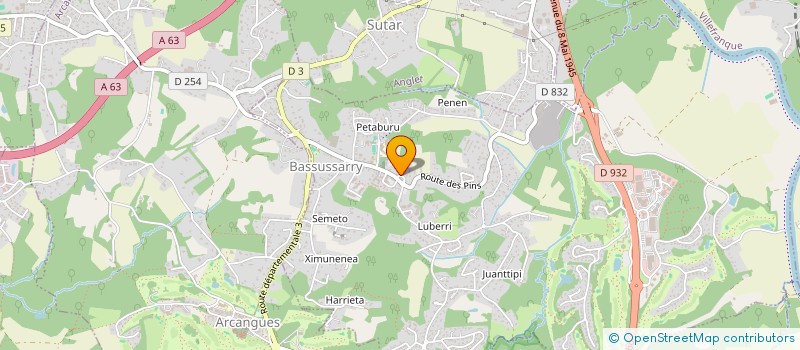 localisation de l'entreprise MONSIEUR COLAS RECART  BASSUSSARRY