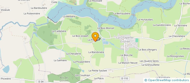 localisation de l'entreprise MONSIEUR CONSTANT BARON  LA CHAPELLE-ERBREE