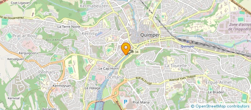 localisation de l'entreprise MONSIEUR CONSTANT CAPLAN à QUIMPER