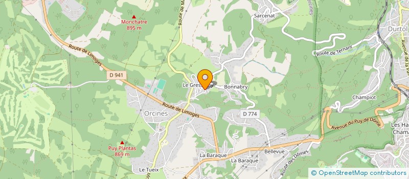 localisation de l'entreprise MONSIEUR CONSTANTINO CASULA  ORCINES