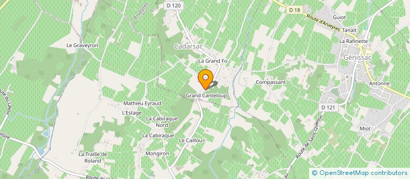 localisation de l'entreprise MONSIEUR CORANTIN BORDES  CADARSAC