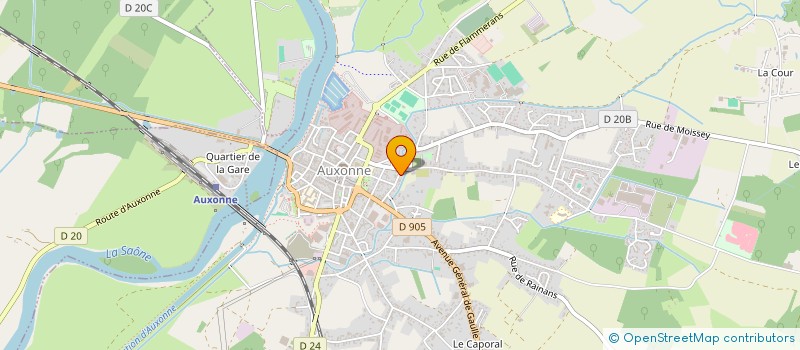 localisation de l'entreprise MONSIEUR CORENTIN BARBIER  AUXONNE