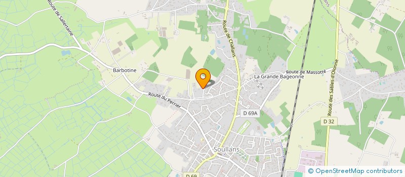 localisation de l'entreprise MONSIEUR CORENTIN BARRETEAU à SOULLANS