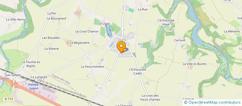 localisation de l'entreprise MONSIEUR CORENTIN BERHAULT  JUGON-LES-LACS