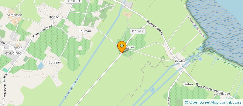 localisation de l'entreprise MONSIEUR CORENTIN BOQUEL  JAU-DIGNAC-ET-LOIRAC