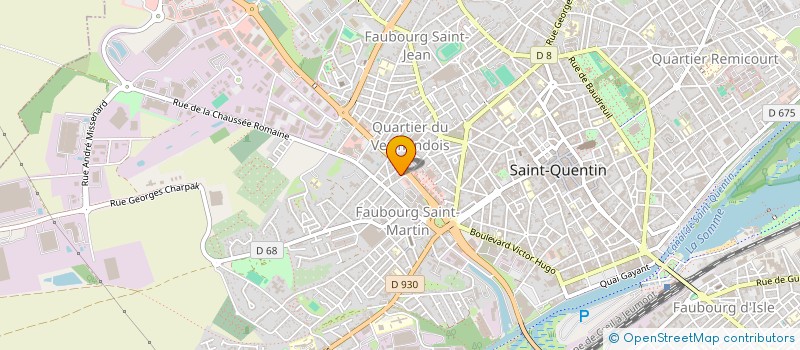 localisation de l'entreprise MONSIEUR CORENTIN BOUDEAU à SAINT QUENTIN