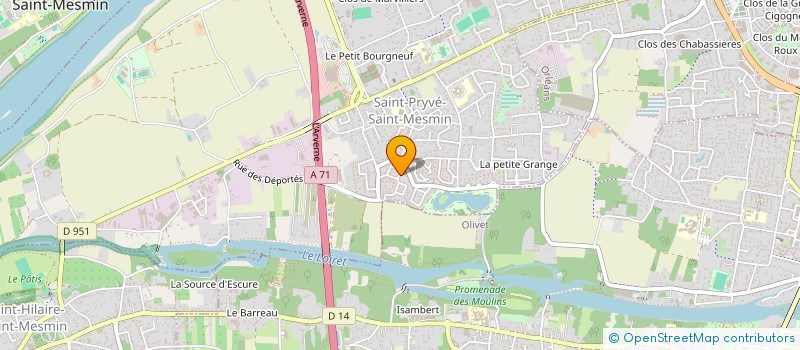 localisation de l'entreprise MONSIEUR CORENTIN BOURDET à SAINT-PRYVE-SAINT-MESMIN