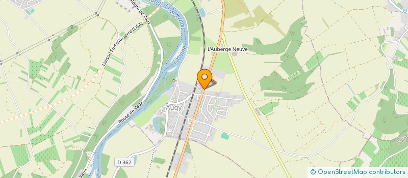 localisation de l'entreprise MONSIEUR CORENTIN BRIOLLAND  AUGY