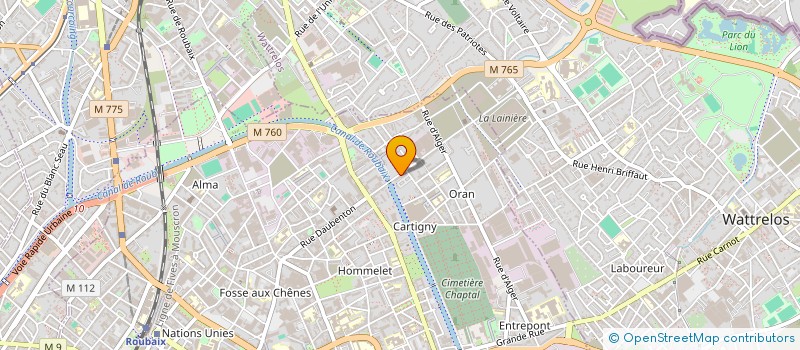 localisation de l'entreprise MONSIEUR CORENTIN BRUNEEL  ROUBAIX