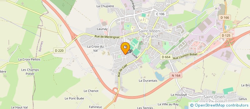 localisation de l'entreprise MONSIEUR CORENTIN CORENTIN COUPU  SAINT-MEEN-LE-GRAND