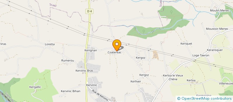 localisation de l'entreprise MONSIEUR CORENTIN COROYER à BANNALEC