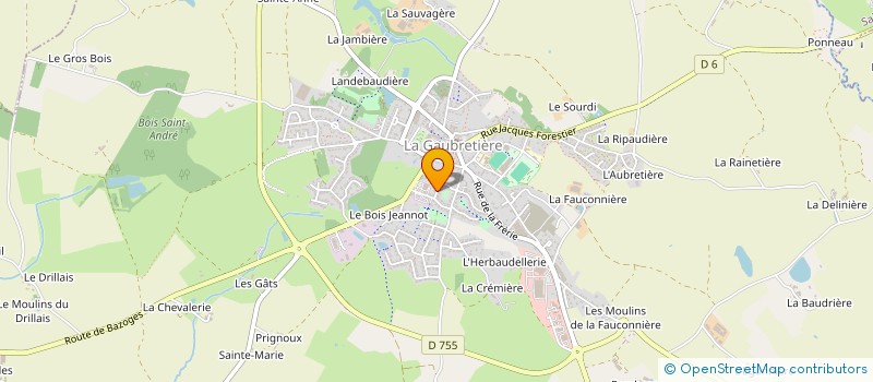 localisation de l'entreprise MONSIEUR CORENTIN COUDRIN  LA GAUBRETIERE