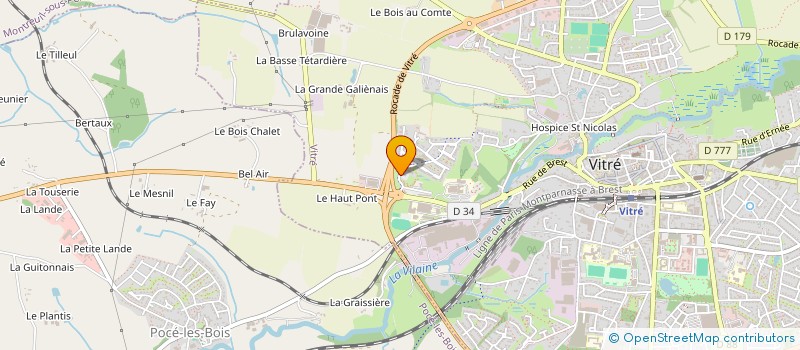 localisation de l'entreprise MONSIEUR CORENTIN DAVID  CHATEAUBOURG