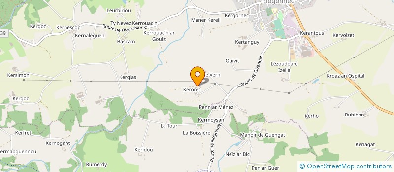 localisation de l'entreprise MONSIEUR CORENTIN DE KEROULAS  PLOGONNEC