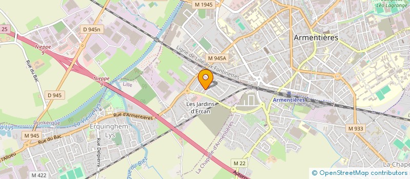 localisation de l'entreprise MONSIEUR CORENTIN DEVAUX  ERQUINGHEM-LYS