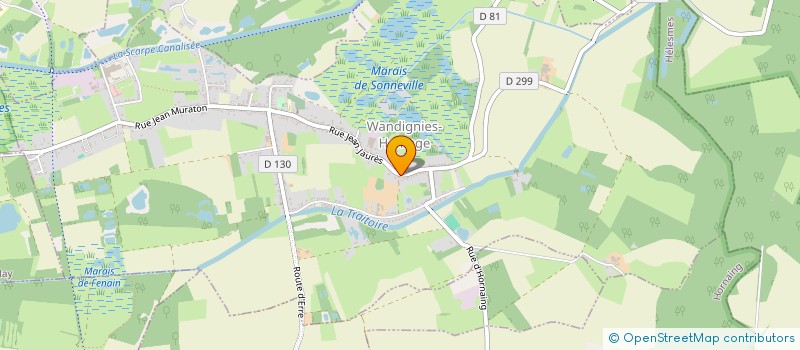 localisation de l'entreprise MONSIEUR CORENTIN FOURDRAINE  WANDIGNIES-HAMAGE