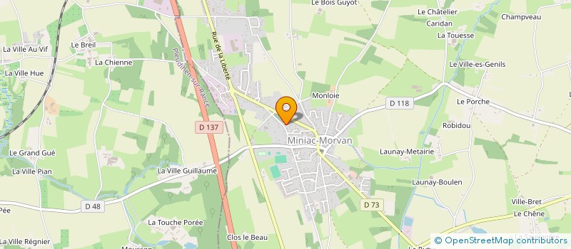 localisation de l'entreprise MONSIEUR CORENTIN GAULTIER  MINIAC-MORVAN