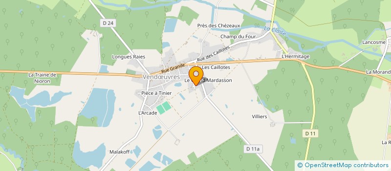 localisation de l'entreprise MONSIEUR CORENTIN HAMONIER à VENDŒUVRES