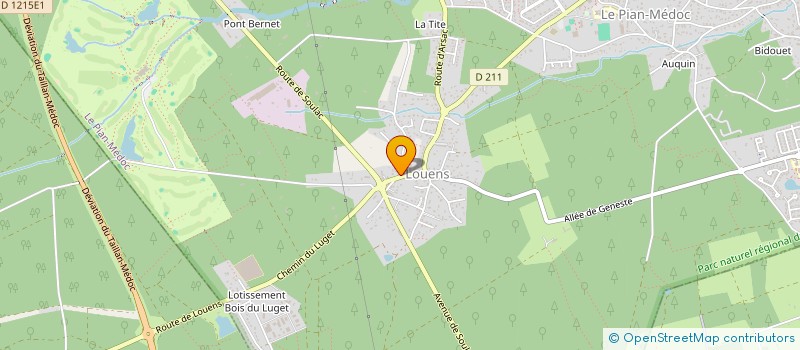 localisation de l'entreprise MONSIEUR CORENTIN JACQUES  LE PIAN-MEDOC