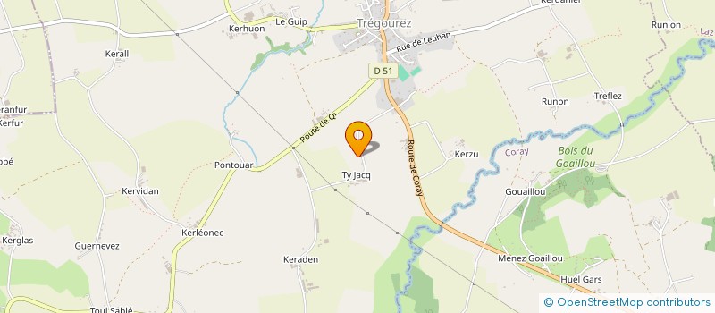 localisation de l'entreprise MONSIEUR CORENTIN KERNEIS  TREGOUREZ