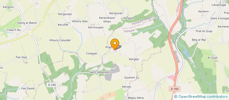 localisation de l'entreprise MONSIEUR CORENTIN LE COSSEC  TREMEOC