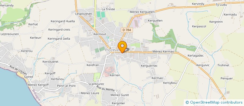 localisation de l'entreprise MONSIEUR CORENTIN LE GUELLEC  PLOZEVET