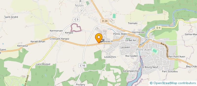 localisation de l'entreprise MONSIEUR CORENTIN LE LOUET à PONT-AVEN