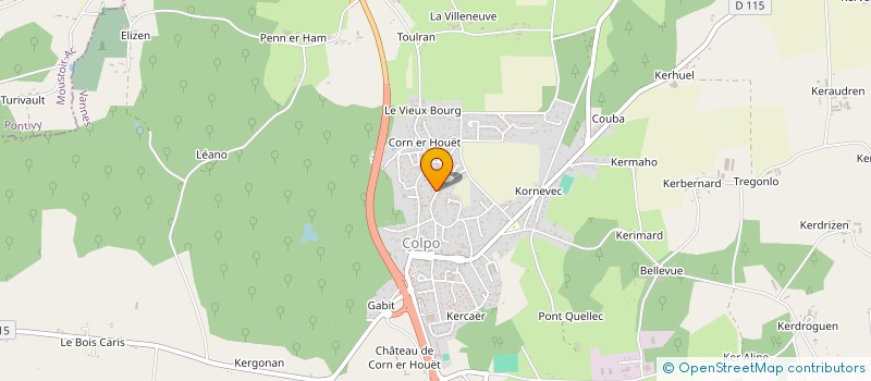 localisation de l'entreprise MONSIEUR CORENTIN LE PELVE  COLPO