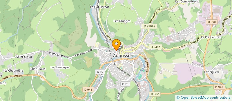 localisation de l'entreprise MONSIEUR CORENTIN LE SAUX à AUBUSSON